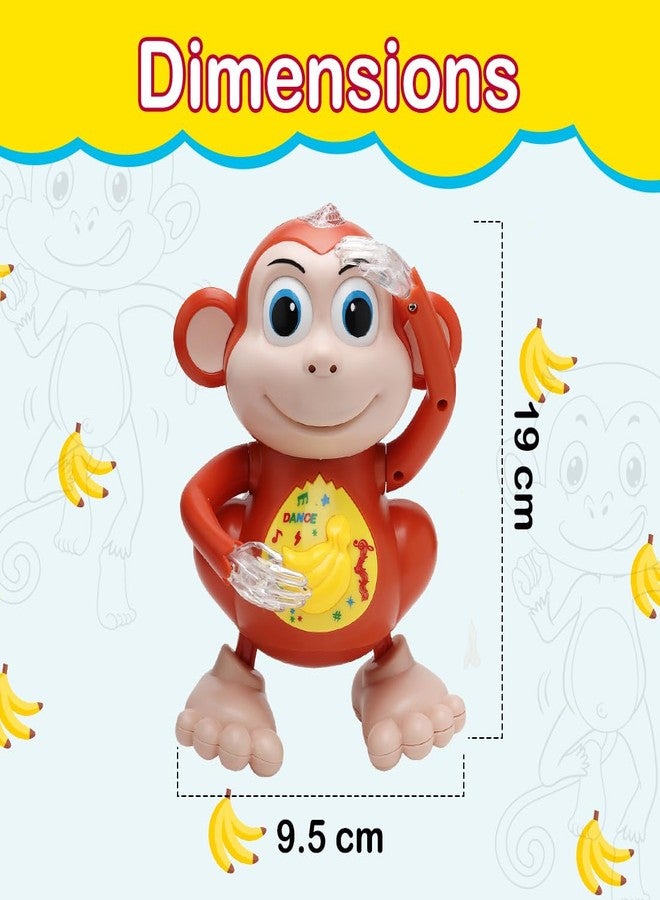 BRAVIADECOR BRAVIA Musical Animal Monkey Toy | Hand-Flapping & Dancing Moves | Orange Color Gift for Kids (16) - Image 2